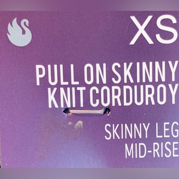 NWT GLORIA VANDERBILT PULLON SKINNY KNIT CORDUROY MID.RISE SIZE XS - Picture 4 of 6